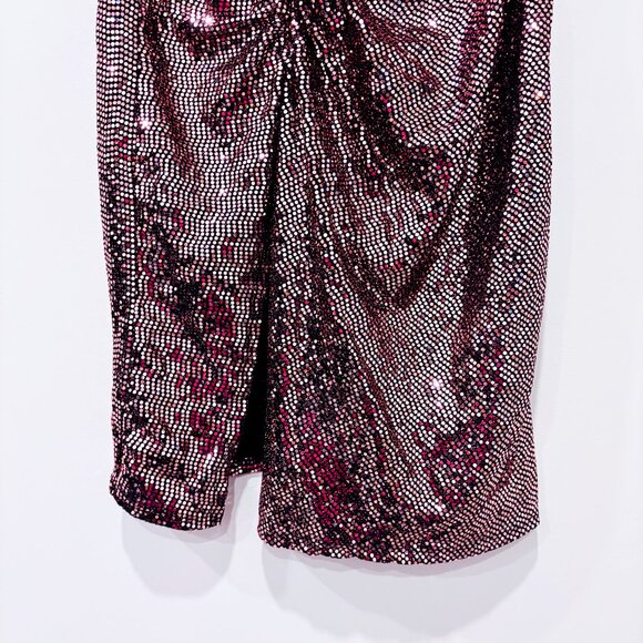 VANESSA SCOTT Pink Sequin Ruched Sleeveless Party Dress | Medium * - Picture 6 of 6
